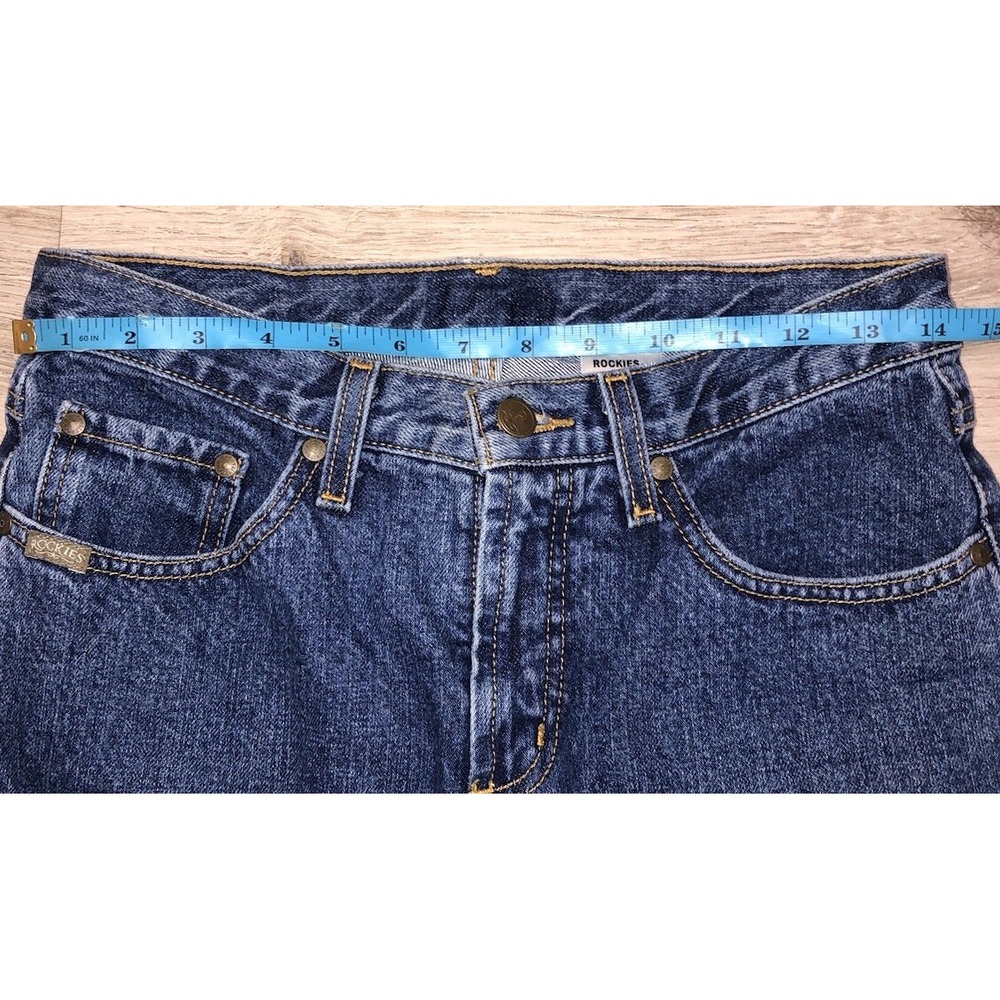 Vintage Rocky‎ Mountain Rockies Jeans Women's 4 Blue Slim Ankle Crop 28x26" - Picture 9 of 11